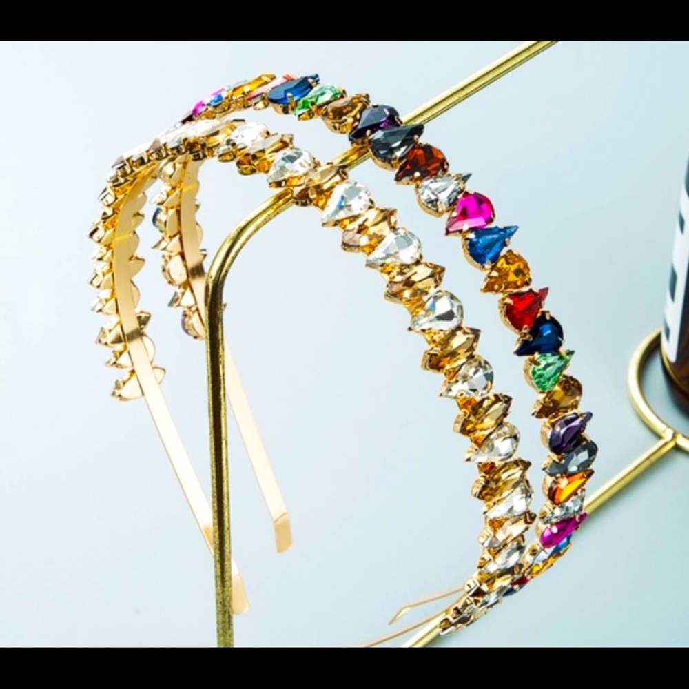 Jeweled headband ****WHITE AND GOLD COLOR AVAILABLE***